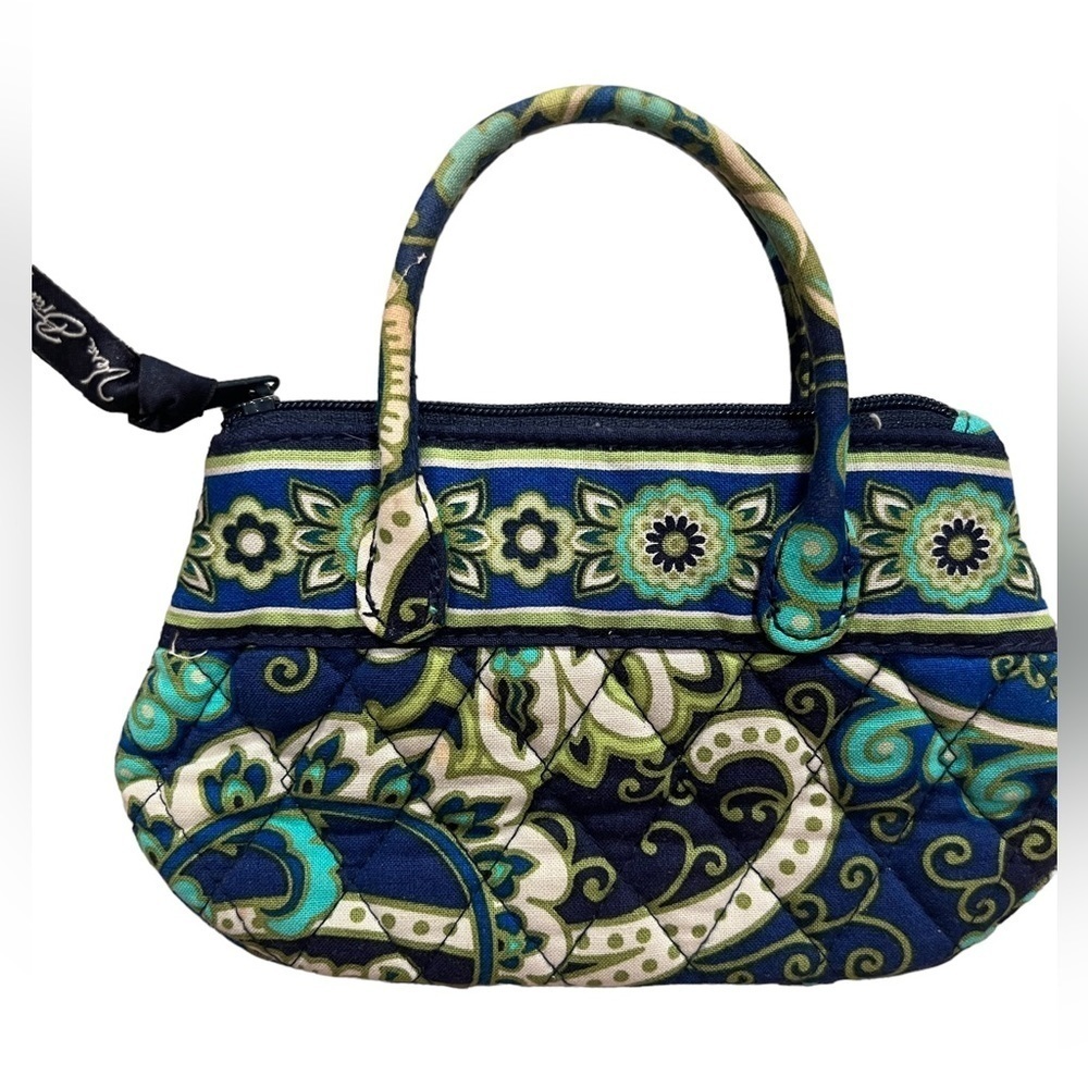 VERA BRADLEY Wristlet Blue and Green Floral​​​​​